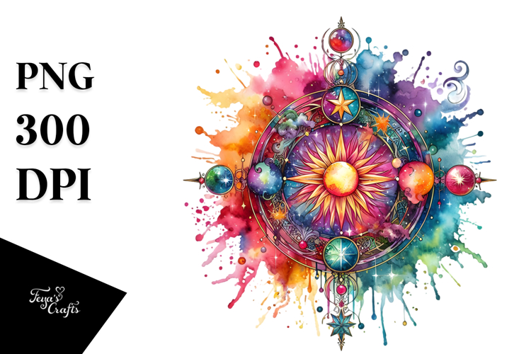 Magical Celestial Mushroom Tarot PNG