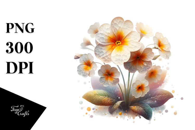 Detailed Primrose Splash | Clipart
