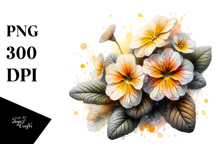 Detailed Primrose Splash | Clipart
