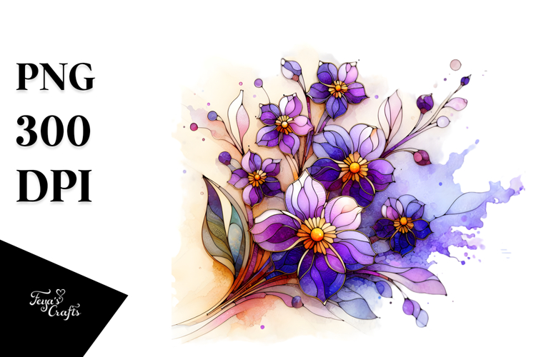 Abstract Wooden Violet Splash | Clipart
