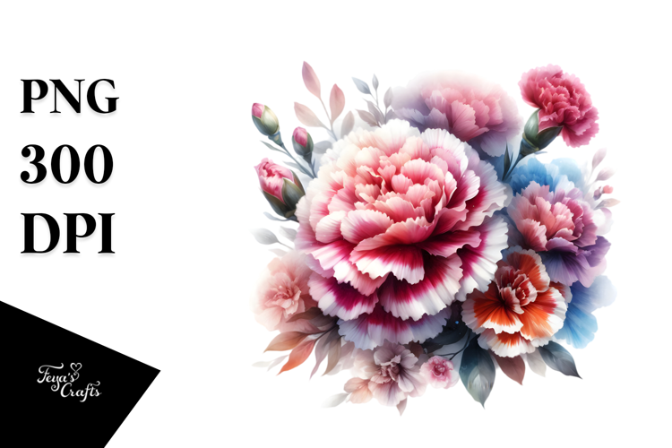 Colorful Carnation, PNG