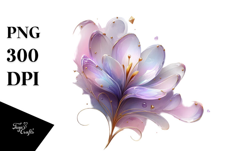 Abstract Shiny Crocus PNG example image 1