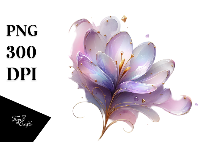 Abstract Shiny Crocus PNG