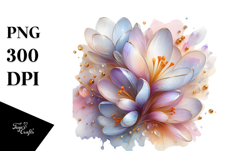 Abstract Shiny Crocus PNG