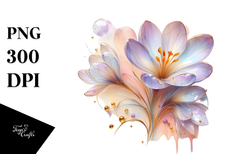 Abstract Shiny Crocus PNG