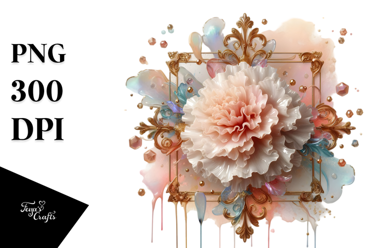 Abstract Shiny Carnation PNG