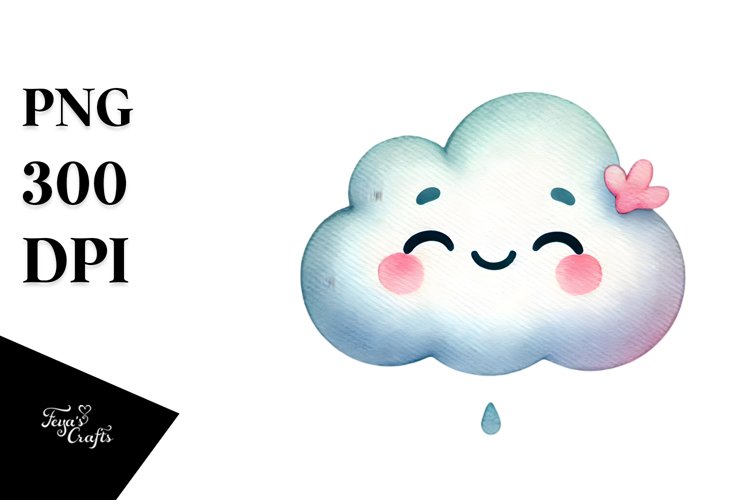 Cute Cloud Clipart Image 24