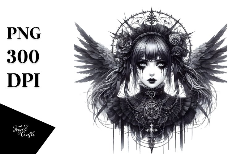 Ghotic Girl PNG example image 1