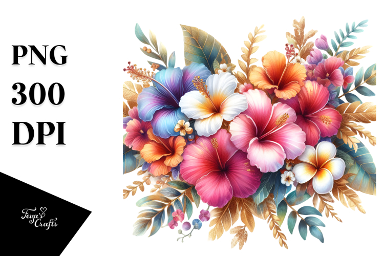 Colorful Hawayan Flowers PNG