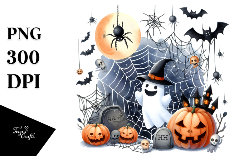 Watercolor Cobweb Halloween Clipart, Transparent PNG