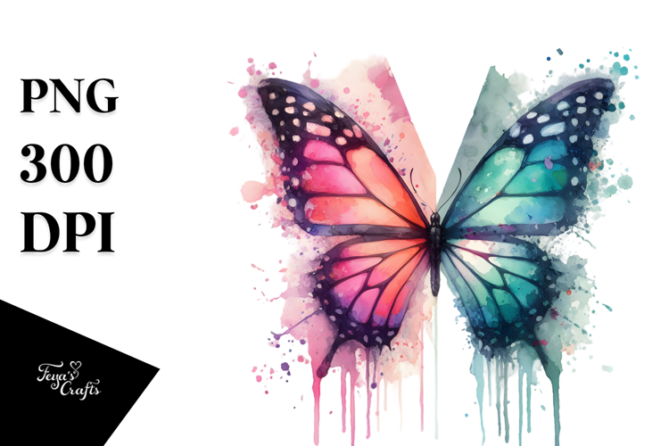 Splashing Butterfly PNG