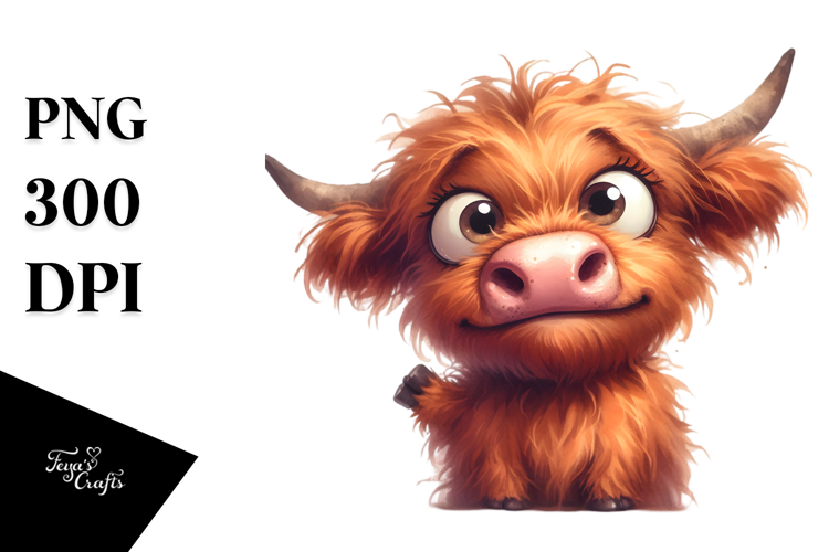 Funny Expressive Cow PNG