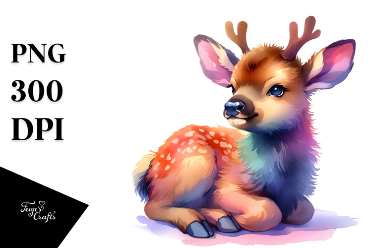 Vibrant Cute Elk PNG