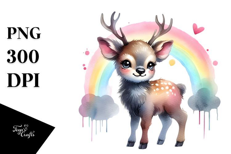 Vibrant Cute Elk PNG