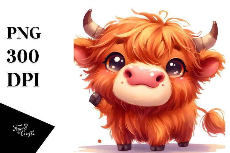 Funny Expressive Cow PNG