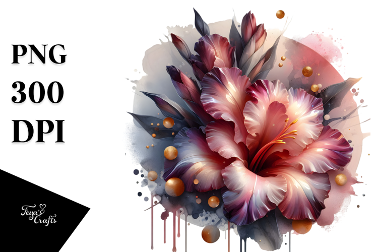 Abstract Glossy Gladiolus