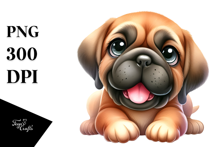 Baby Mastiff Cartoon, Transparent PNG