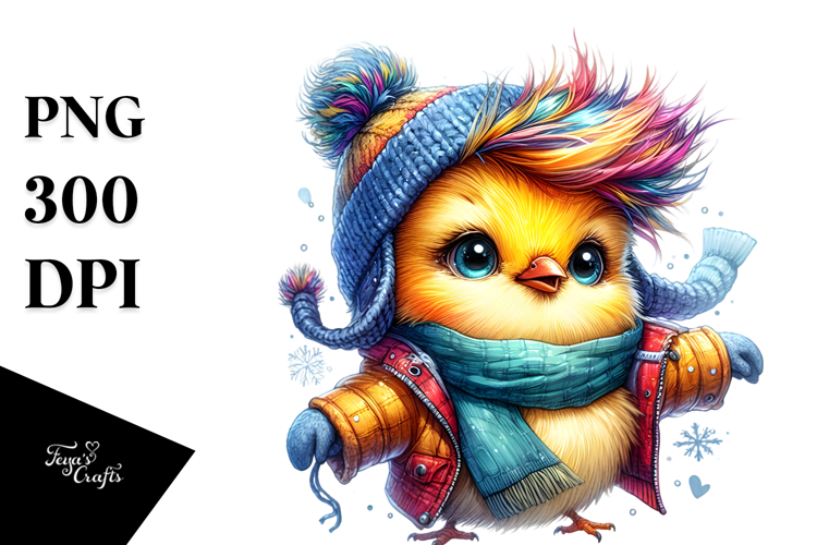 Cool Baby Bird with Umbrella PNG