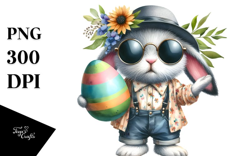 Loading Bunny with Egg PNG