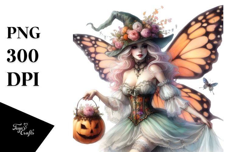 Fairy Dressed Halloween Clipart