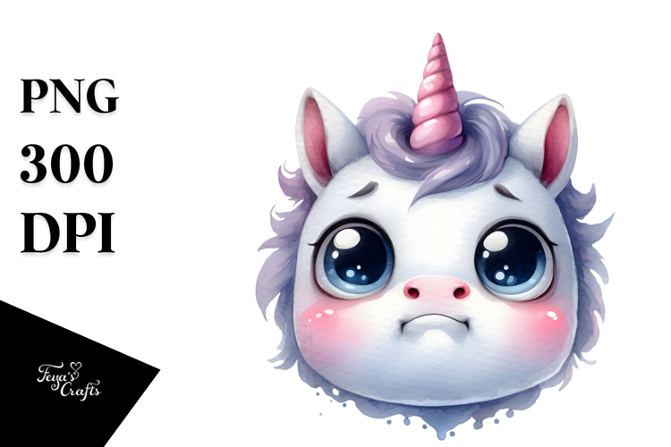 Cute Baby Unicorn PNG