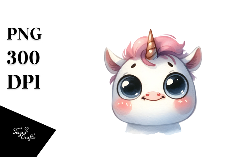 Cute Baby Unicorn PNG