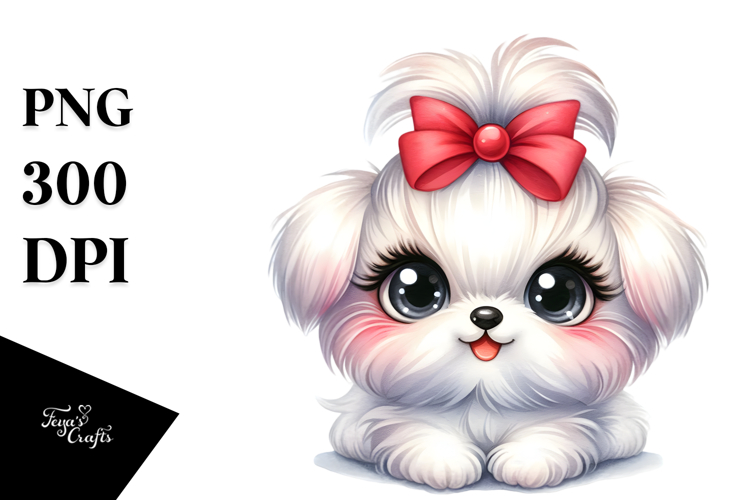 Maltese Clipart Image 6