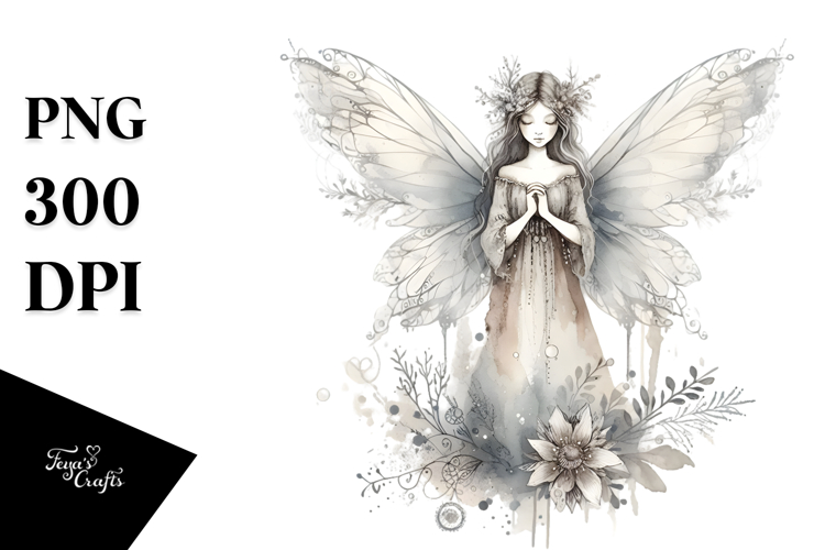 Watercolor Boho Fairy PNG