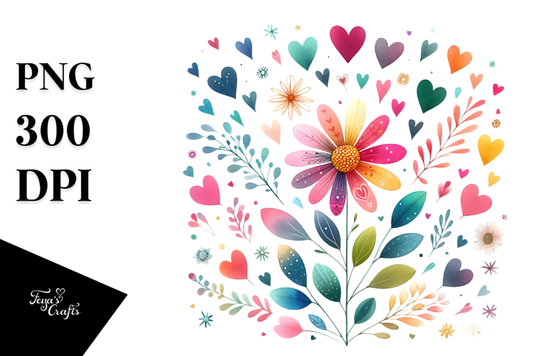 Flower Sticker Png Image 7