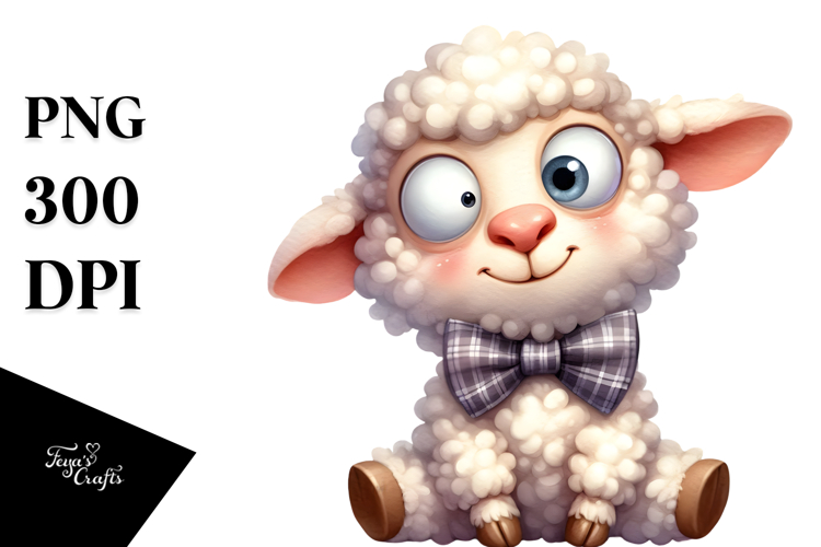 Cute Cartoon Lamb PNG