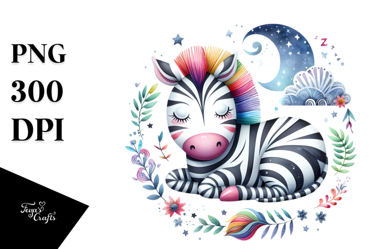 Zebra Sleeping | Clipart