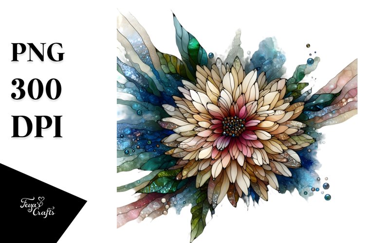 Abstract Stained Chrysanthemum