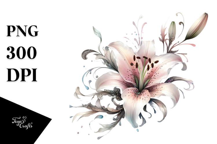 Lily with Metallic Insertions, PNG