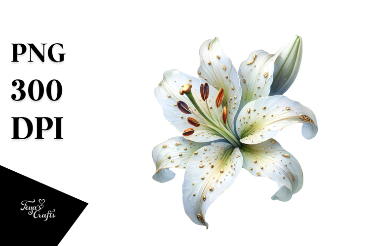Lily with Metallic Insertions, PNG