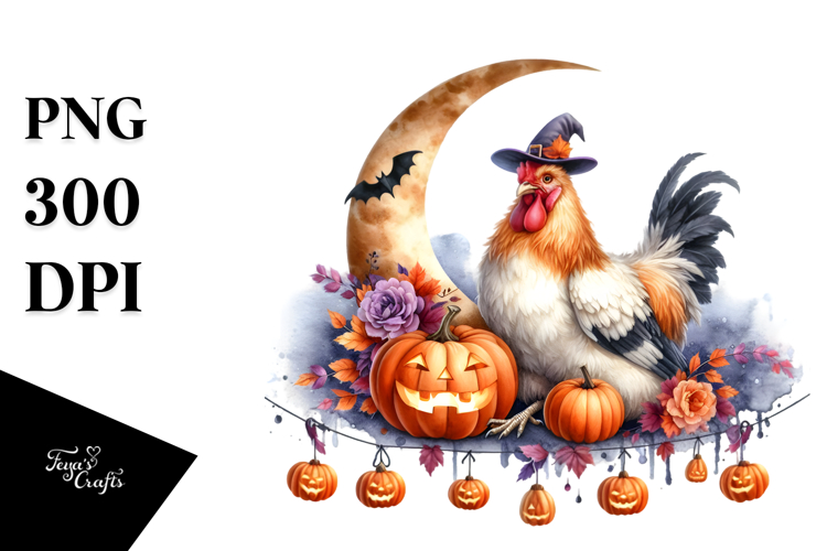 Chicken in Halloween Costume, Transparent PNG