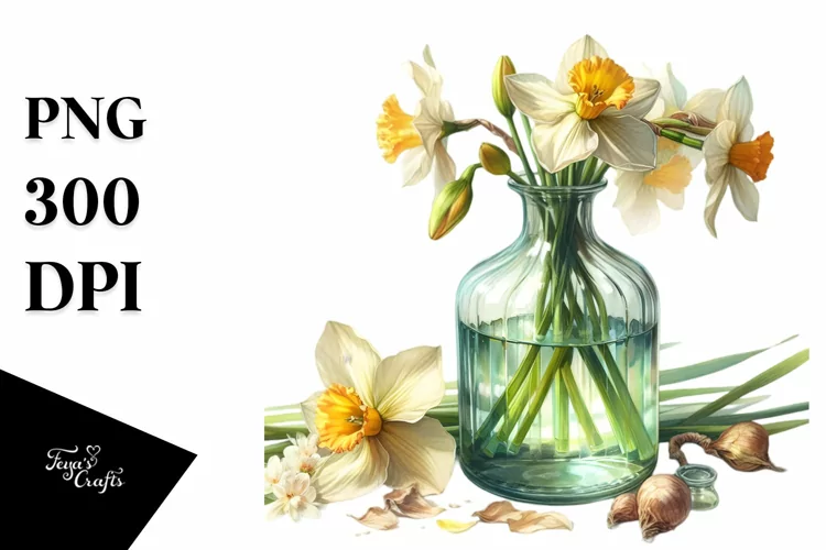Narcissus Bottle | Clipart