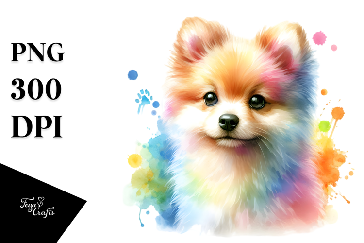 Colorful Watercolor of Cute Dog, 20 oz Tumbler