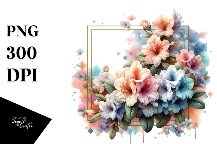 Colorful Rhododendron Diamond PNG