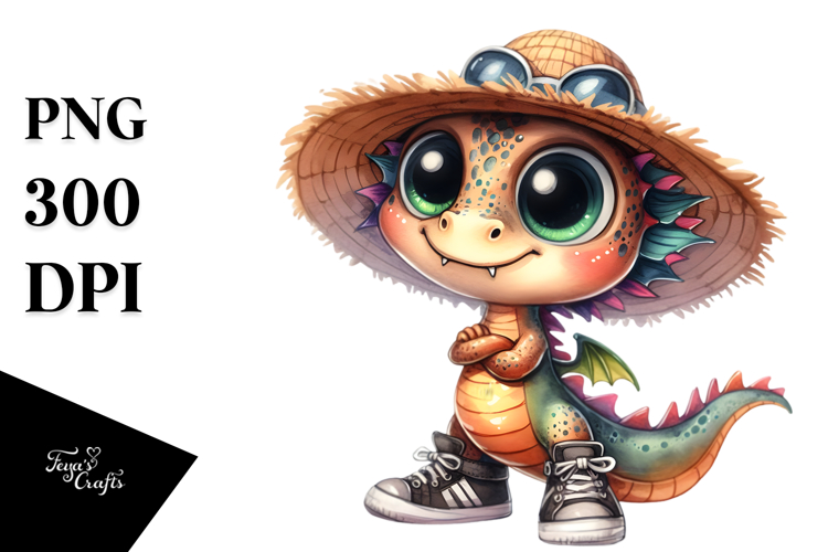 Funny Caricature-Like Sun Hat Clipart