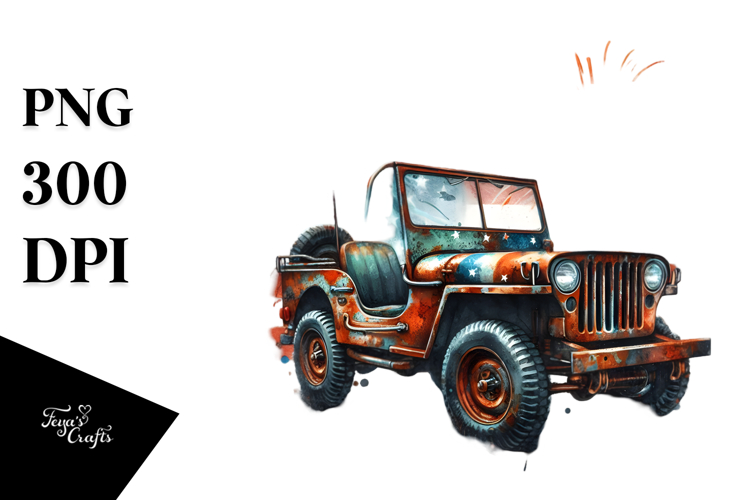 Watercolor Vintage Rusted Jeep, 20 oz Tumbler