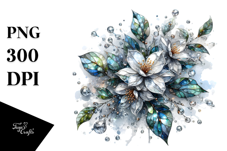 Abstract Shiny Jasmine made of Like Material|Summer Sticker