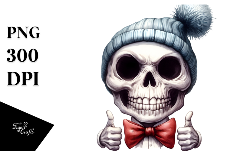 Funny Halloween Skull|Summer Sticker Flower