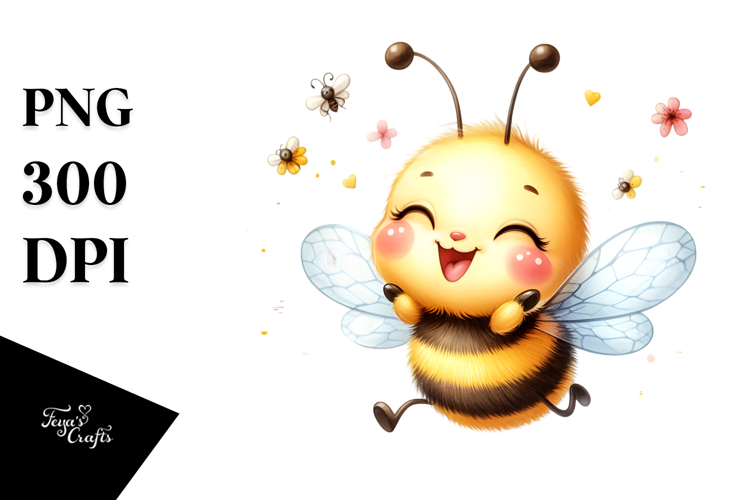 Artistic Baby Bee PNG