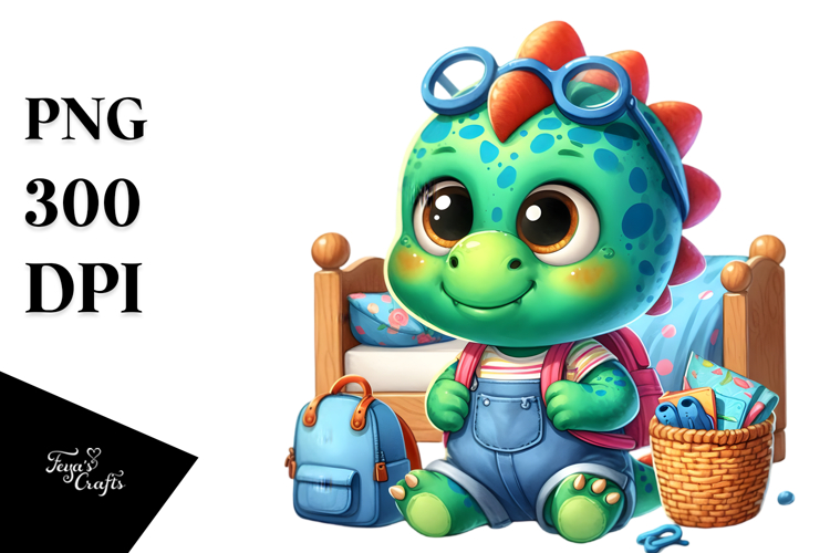 Baby Dinosaur Childrens Bed PNG