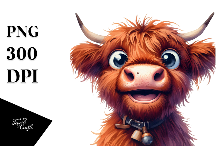 Funny Expressive Cow PNG
