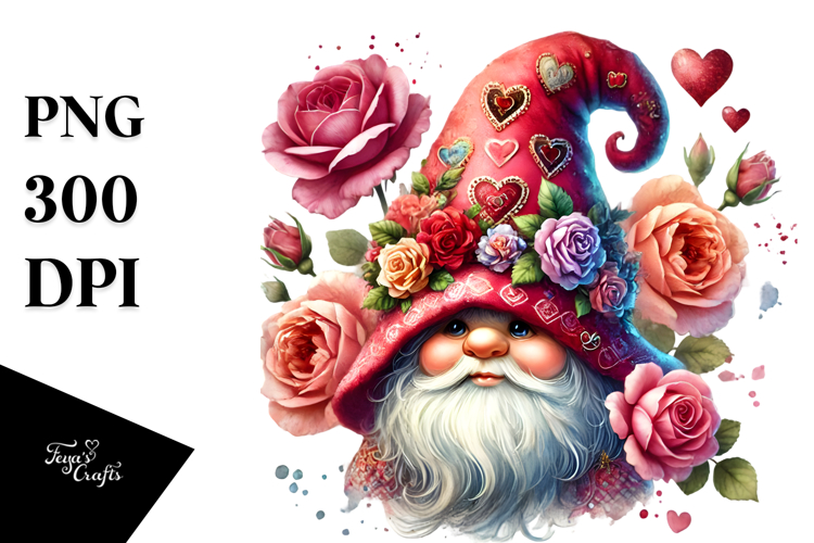 Colorful Valentines Gnome