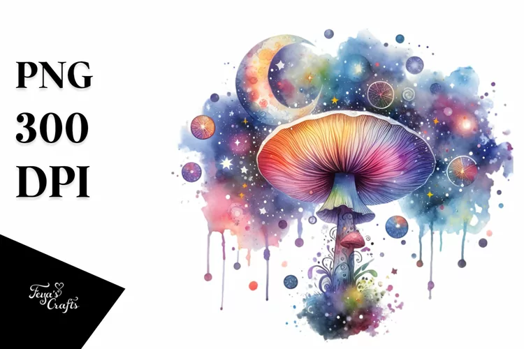 Colorful Celestial Mushroom|Summer Sticker Flower