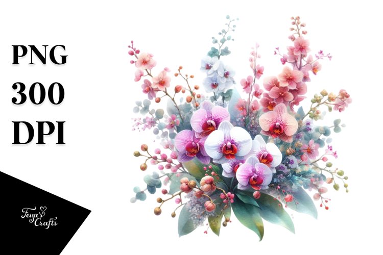 Vibrant Small Orchid | Clipart