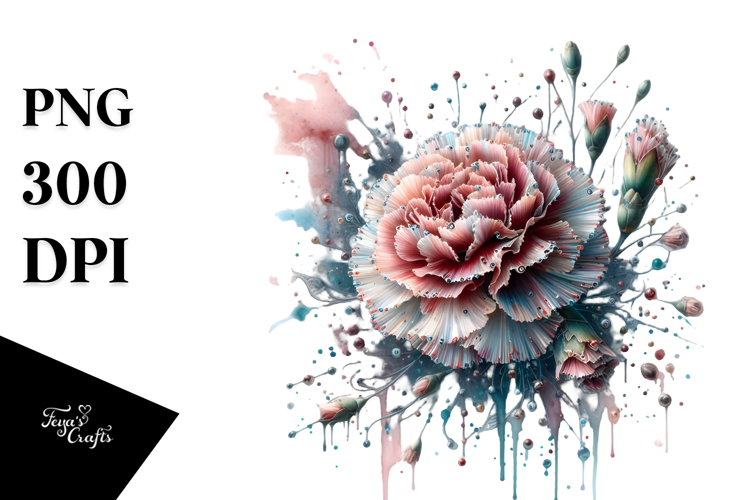 Material Carnation with Metallic Insertions PNG