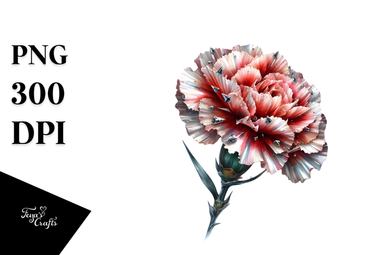 Material Carnation with Metallic Insertions PNG